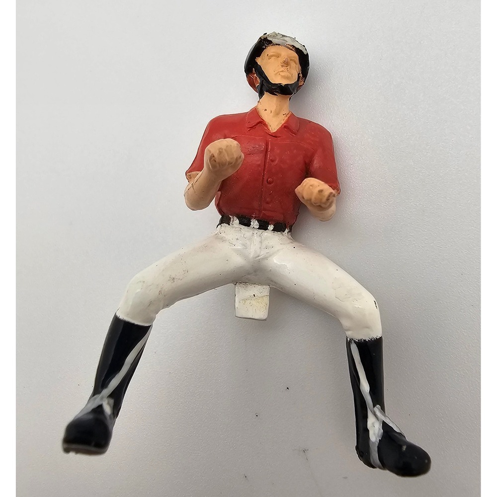 Vintage Polo Player Figurine Statue Jockey Equestrian Decor Collectible